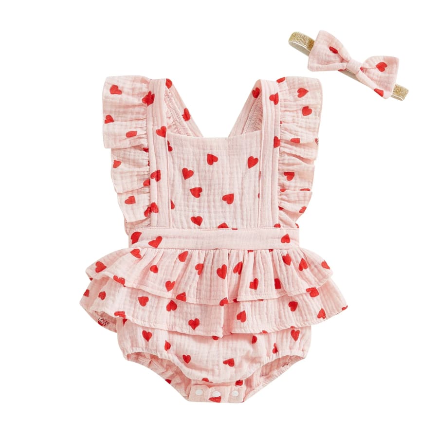 Bow Bow Ruffle Romper