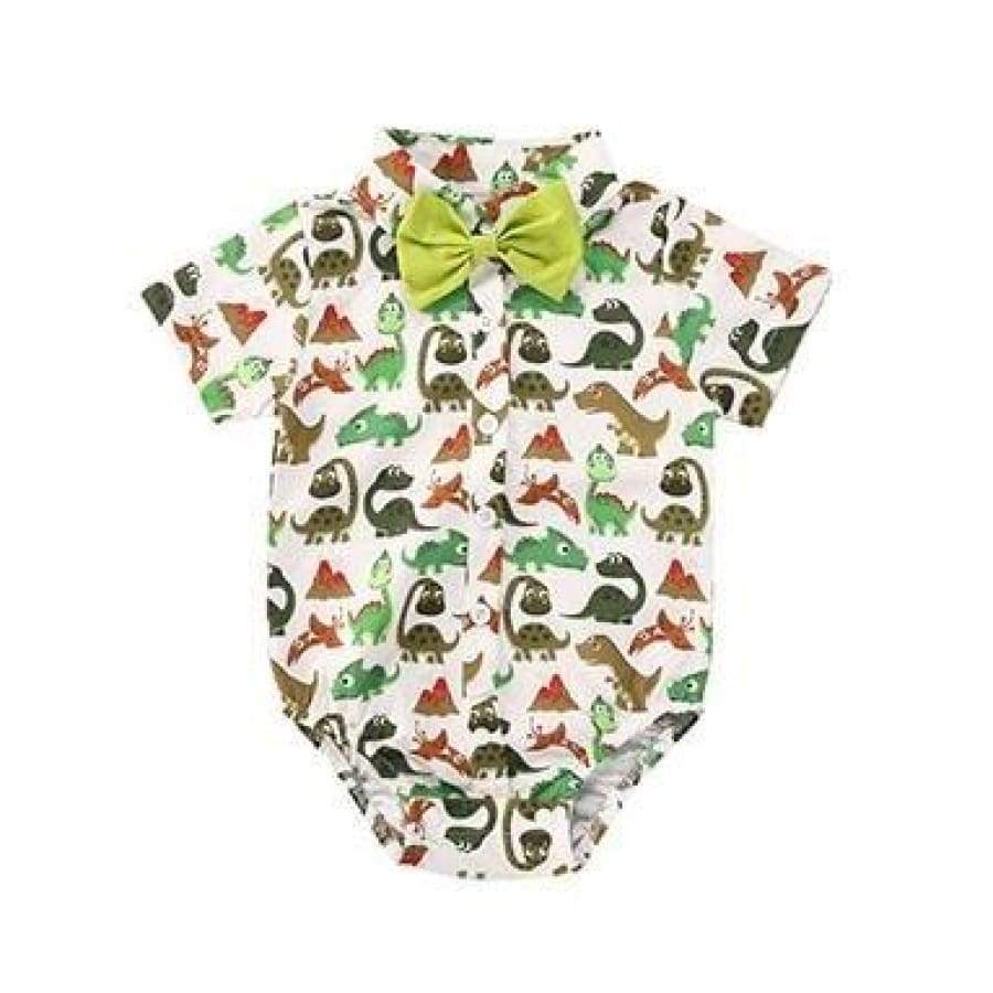 Bowtie Shirt Onesie - Dinosaur - 3-6 Months - onesie onesie 20% off