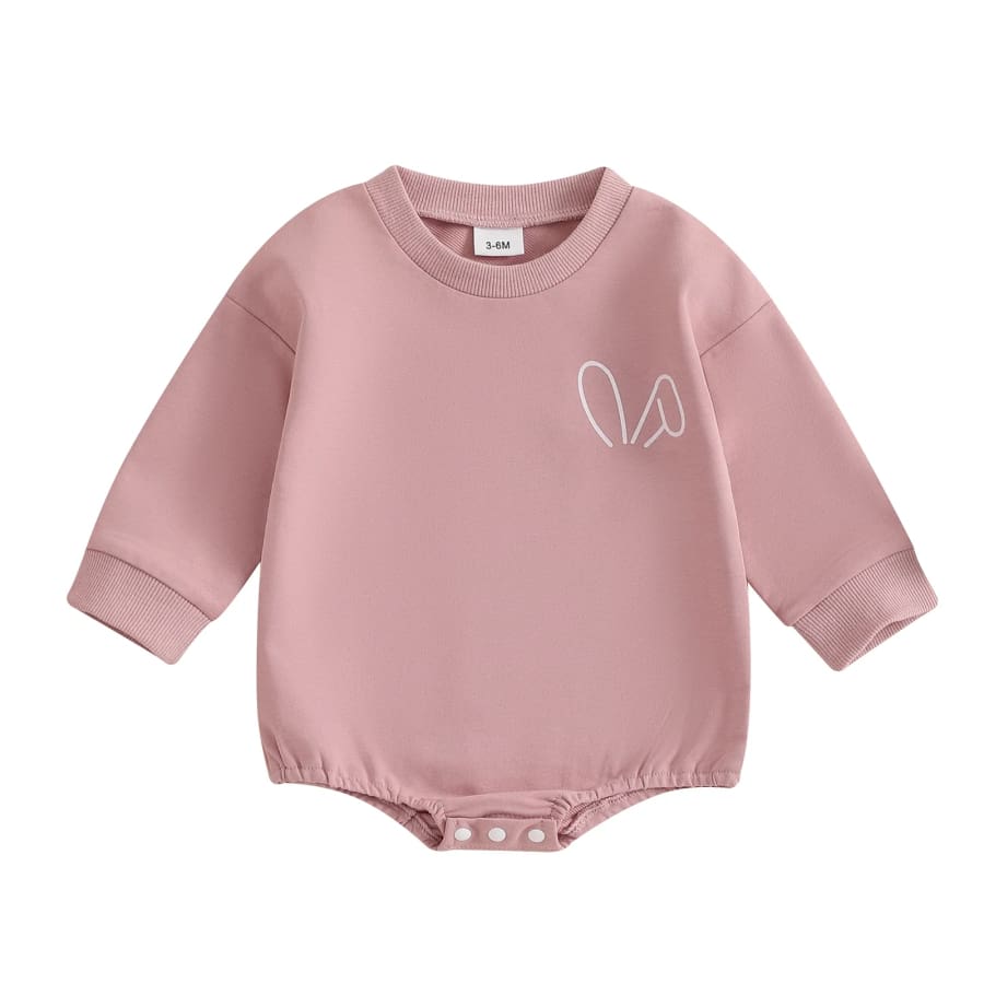 Bunny Butt Bubble Long Sleeve Romper - Natural