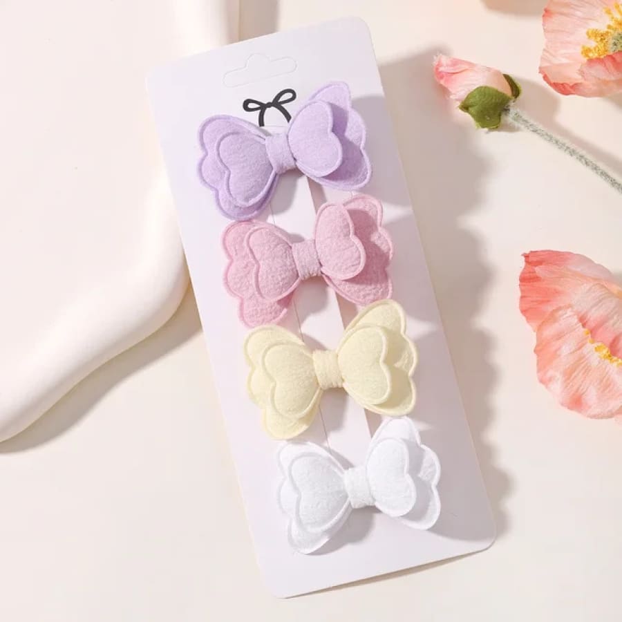 Butterfly Hair Clips - 4 Pack Neutrals