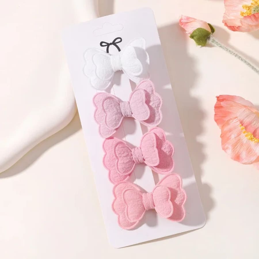 Butterfly Hair Clips - 4 Pack Neutrals