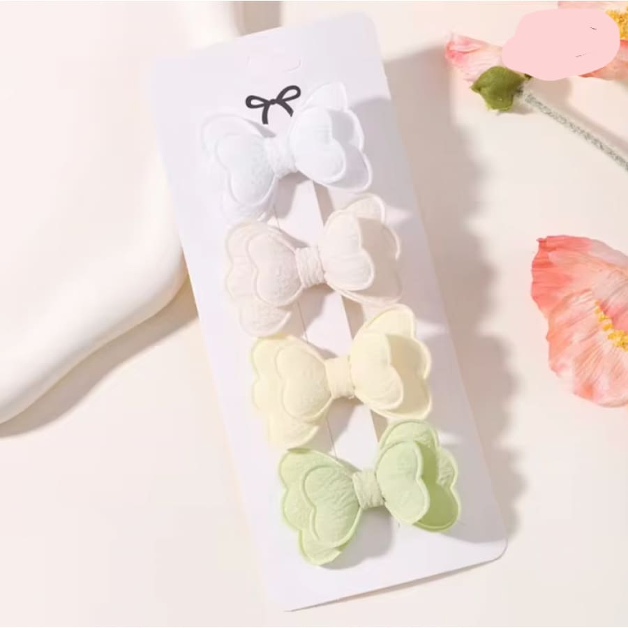 Butterfly Hair Clips - 4 Pack Neutrals