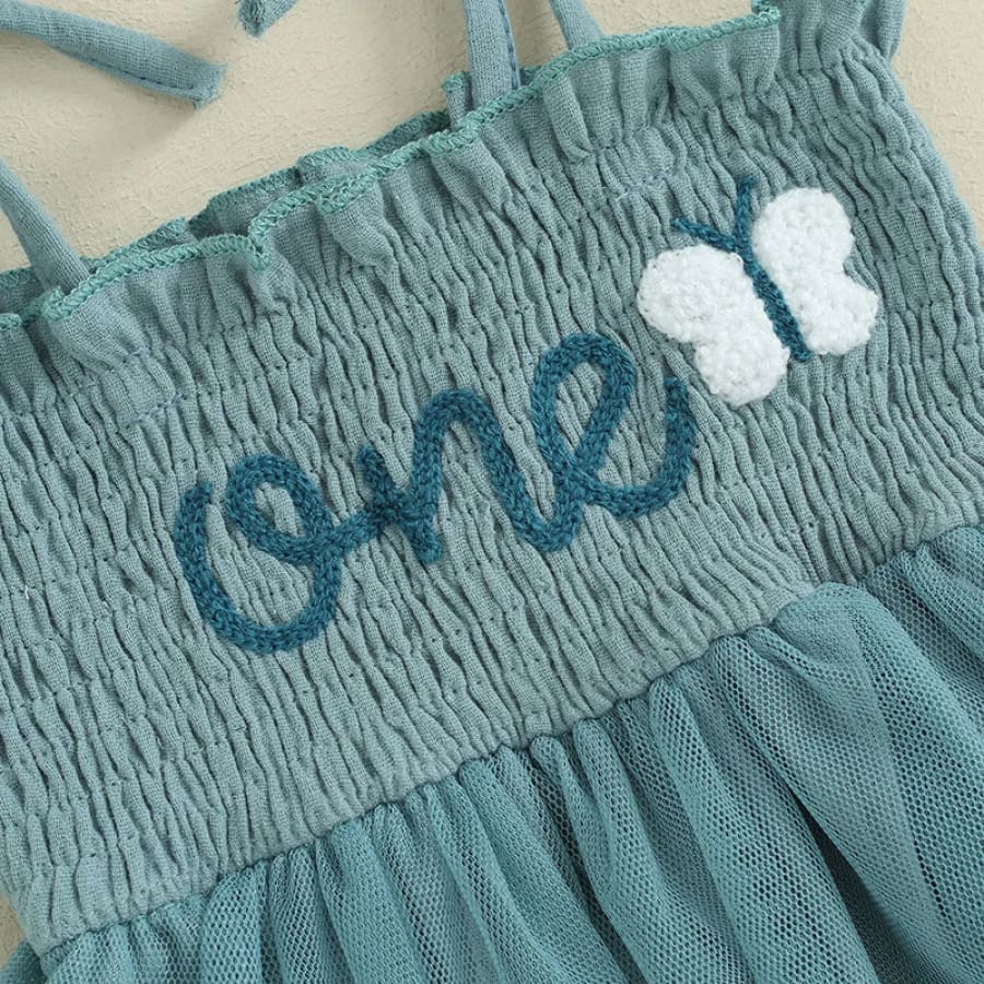Butterfly One Tutu Romper - Blush