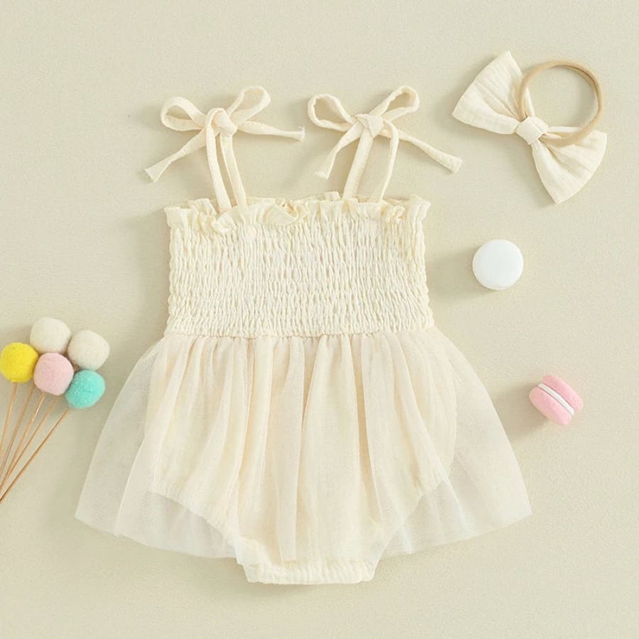 Butterfly One Tutu Romper - Blush