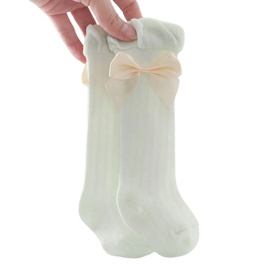 Calista Bow Sheer Long Socks