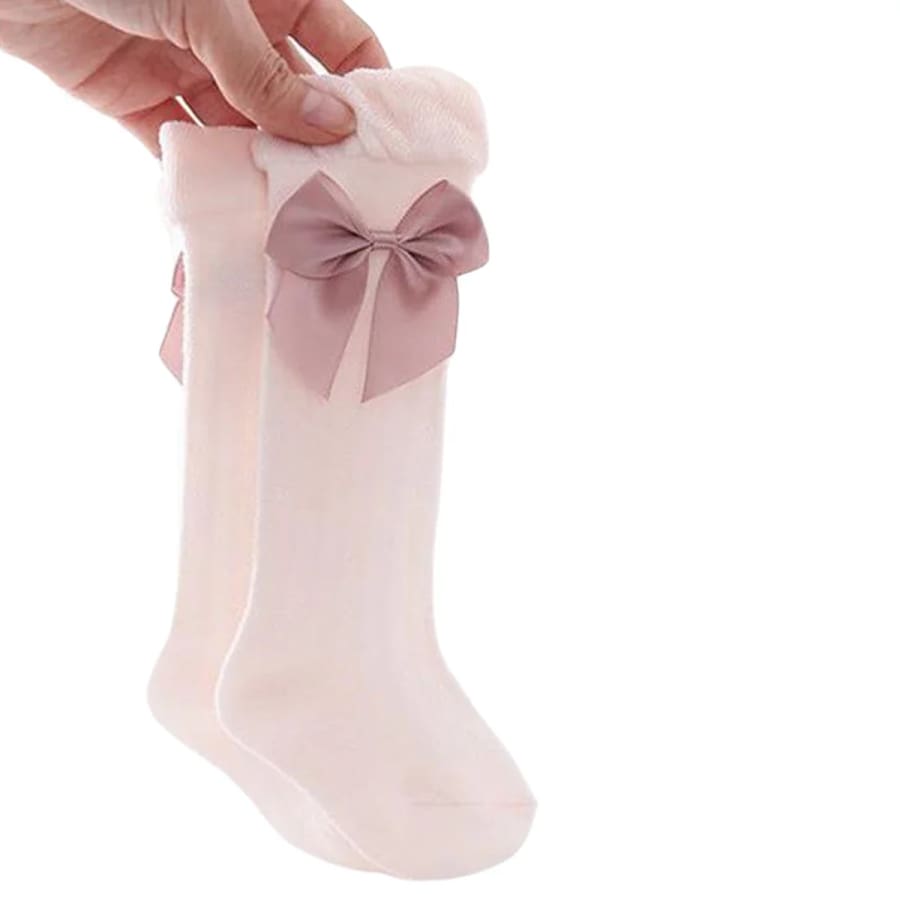 Calista Bow Sheer Long Socks