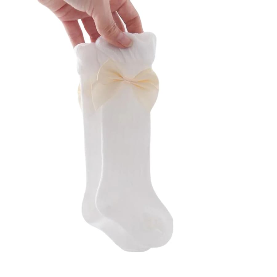 Calista Bow Sheer Long Socks