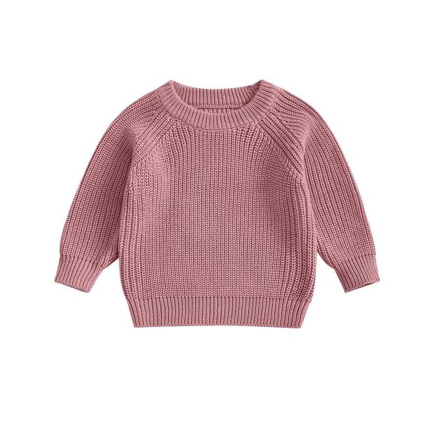 Callie Cosy Knit Sweater - Berry - 0-3 Months