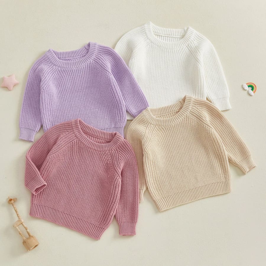 Callie Cosy Knit Sweater - Berry