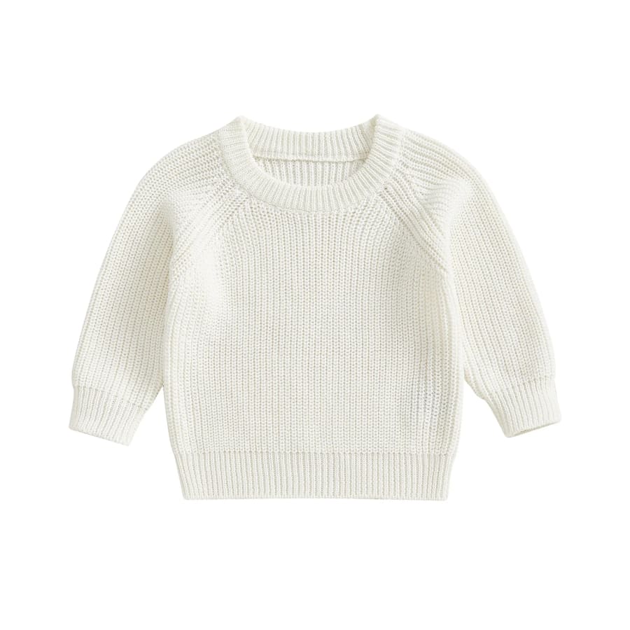 Callie Cosy Knit Sweater - Snow - 0-3 Months