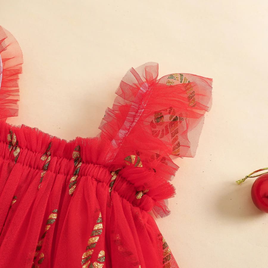 Candy Cane Tulle Christmas Dress