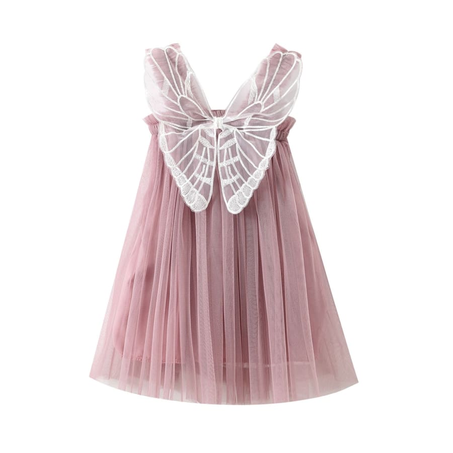 Caria Butterfly Wing Dress - Mauve - 18-24 Months