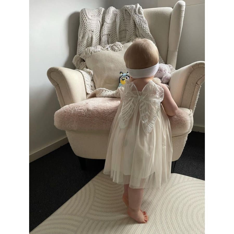 Caria Butterfly Wing Dress - Milk - 18-24 Months