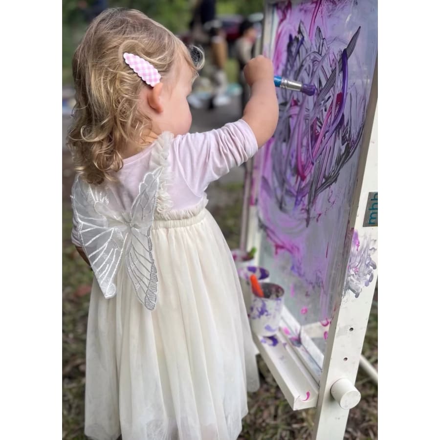 Caria Butterfly Wing Dress - Milk