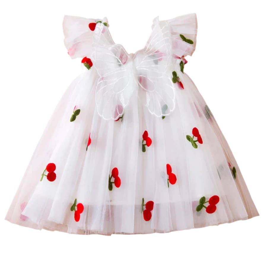 Carli Cherry Butterfly Wing Dress - 12 Months