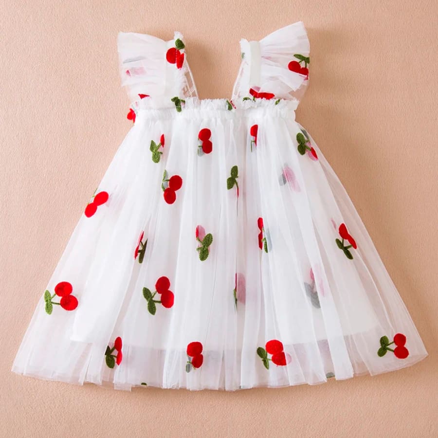 Carli Cherry Butterfly Wing Dress - 12 Months