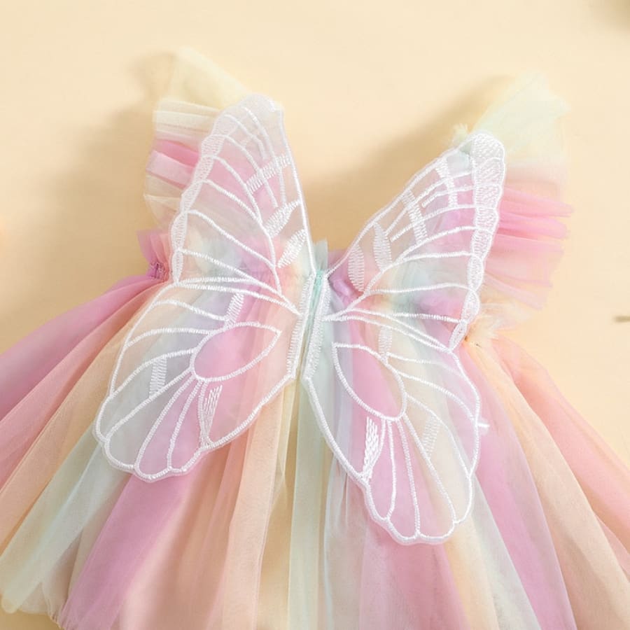Carmelina Butterfly Romper - Rainbow