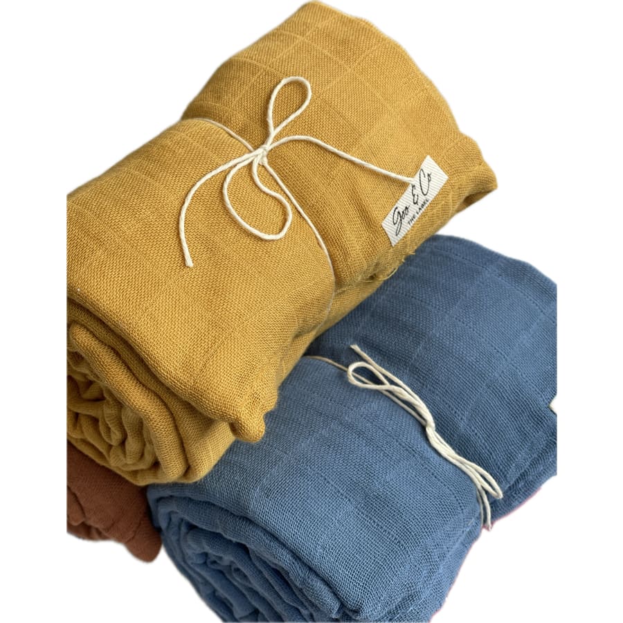 Carmen Muslin Swaddle Wrap - Mustard