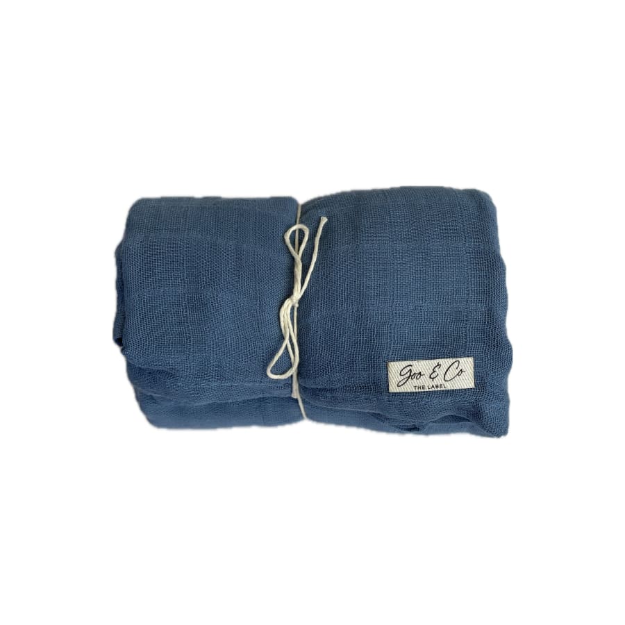 Carmen Muslin Swaddle Wrap - Slate Blue