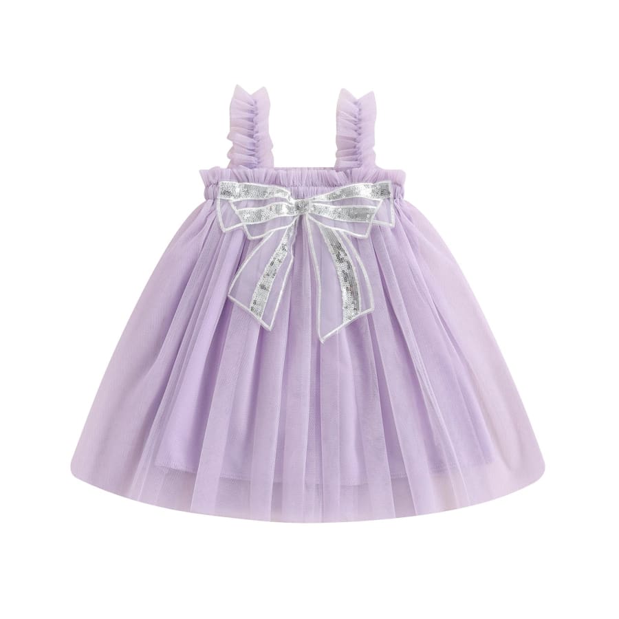 Carolina Bow Tulle Dress - Pink