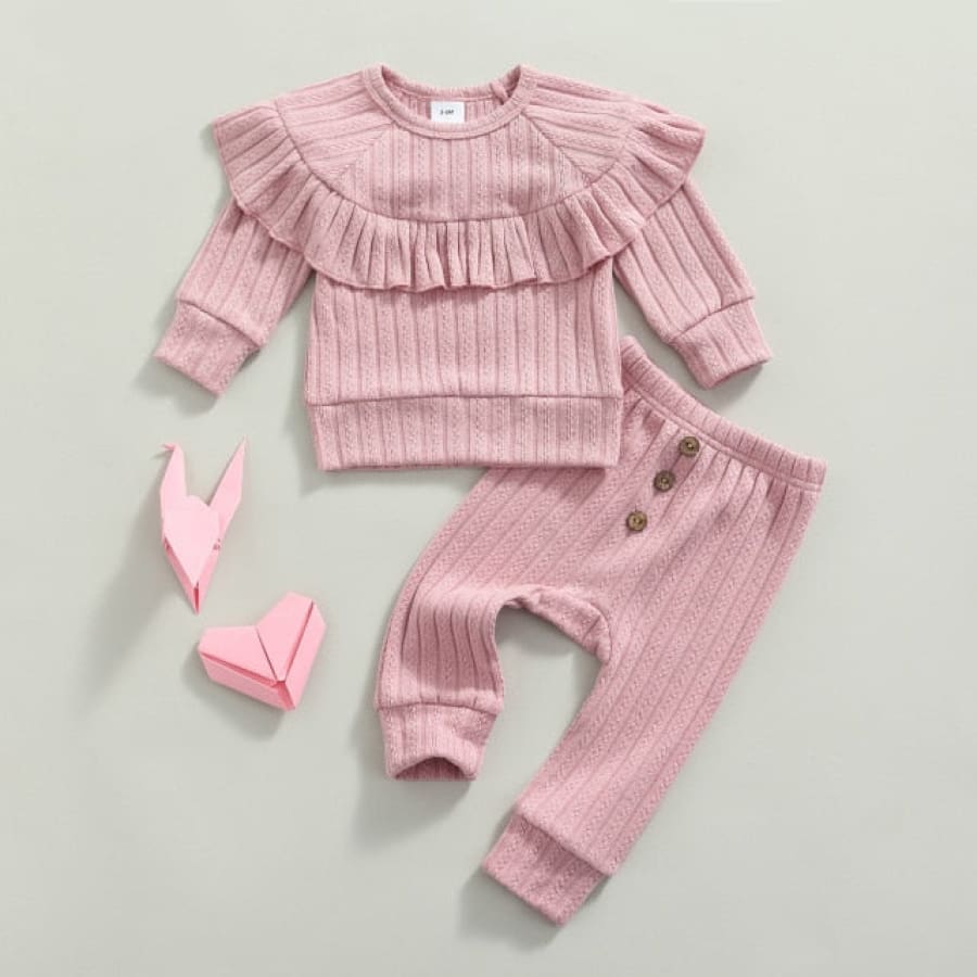 Cathy Frill Collar Trackie Set - Pink - 6-9 Months - Sets sets
