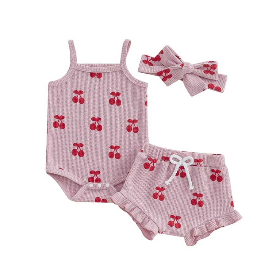 Cherry Blossom Bloomer Set - 0-3 Months