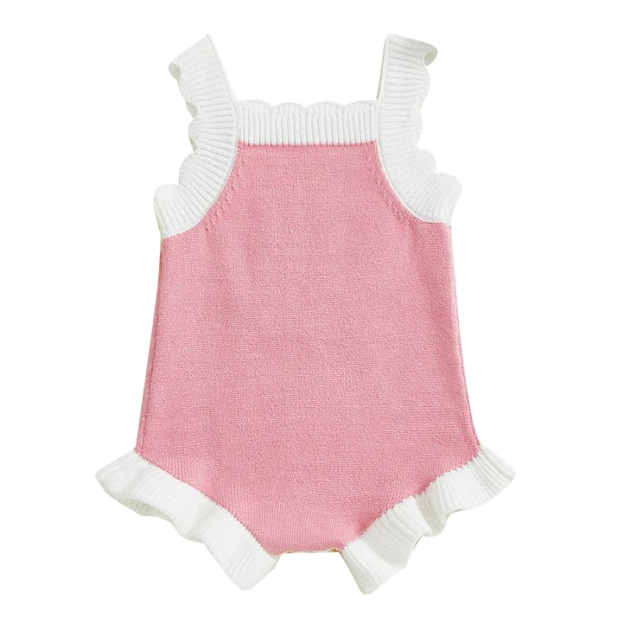 Cherry Knit Romper - 0-3 Months