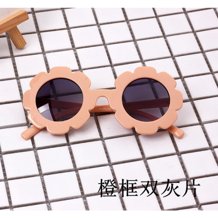 Chloe Flower Sunglasses - Orange - Sunglasses sunglasses