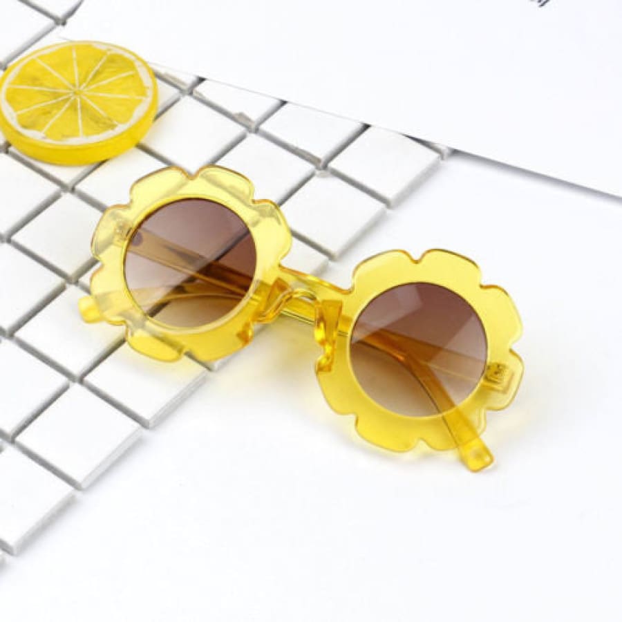 Chloe Flower Sunglasses - Orange - Sunglasses sunglasses
