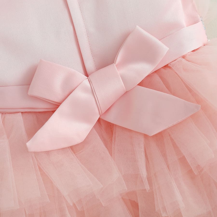 Christina Sparkle Bow &amp; Tulle Frill Dress - Forest