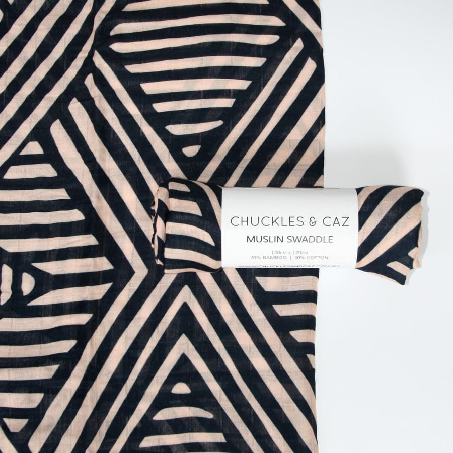 Chuckles & Caz Muslin Swaddle Tribal Geometric - Wrap wraps