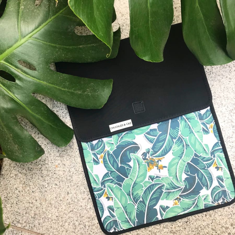 Chuckles & Caz Neoprene Changing Mat - Tropical Palm - Nappy Bag wraps