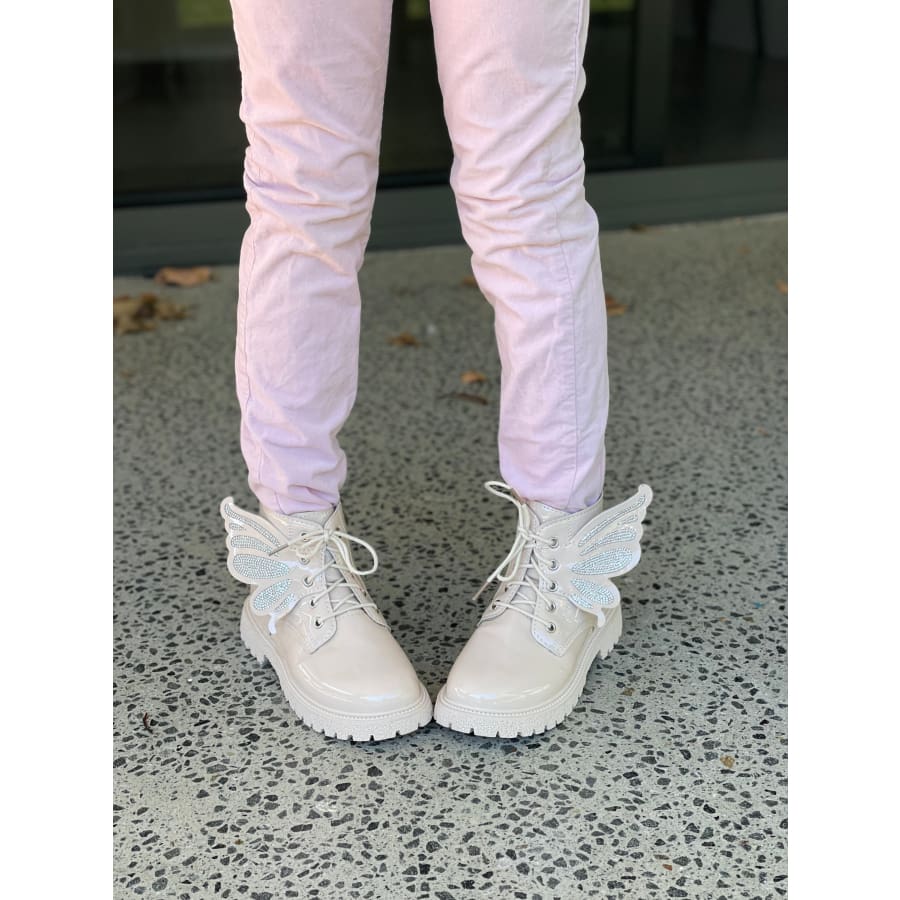 Gabrielle Butterfly Lace Up Boots - Shoes