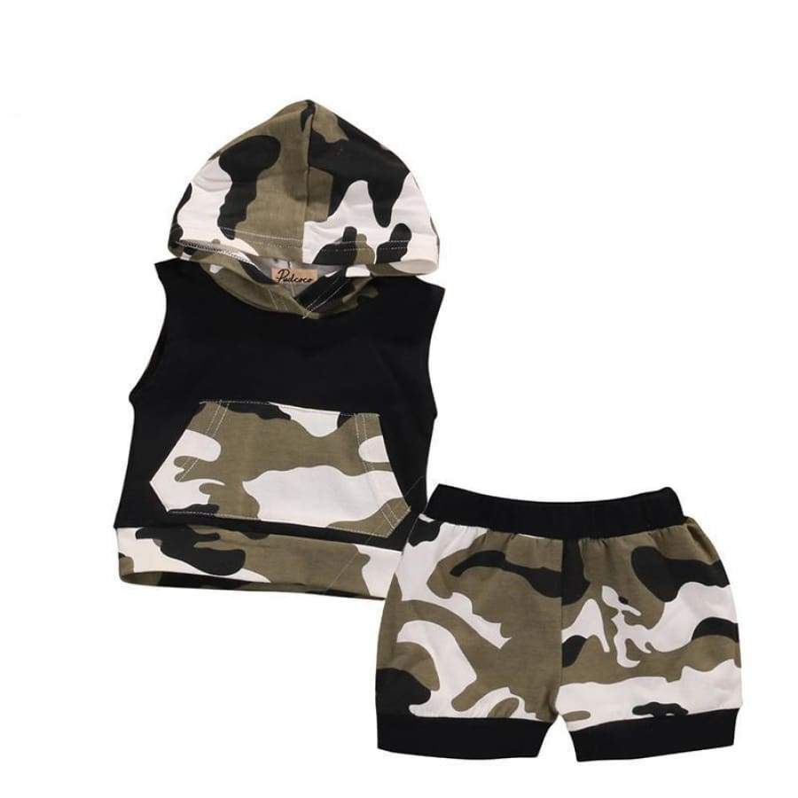 Jake Camo Hooded Short Set - Sets Boys Sets