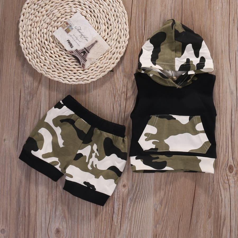 Jake Camo Hooded Short Set - Sets Boys Sets