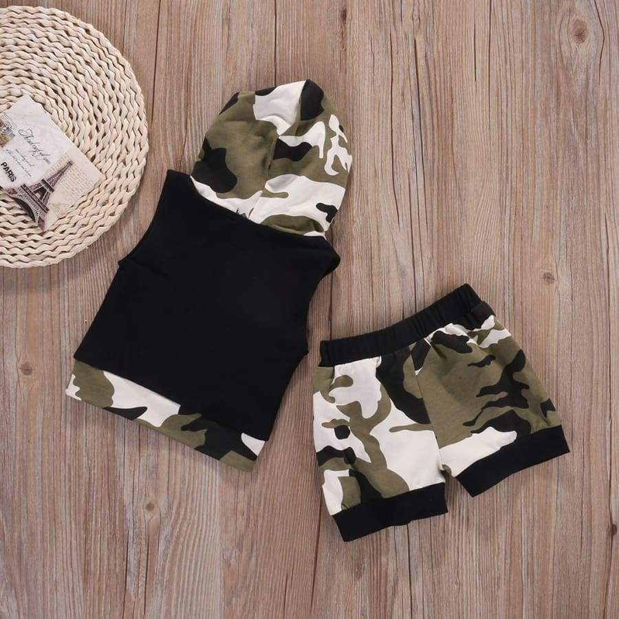 Jake Camo Hooded Short Set - Sets Boys Sets