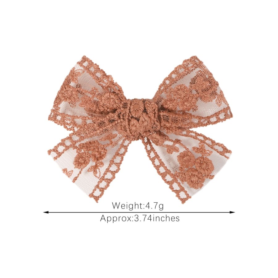 Lucy Lace Hair Clip - Pale Pink