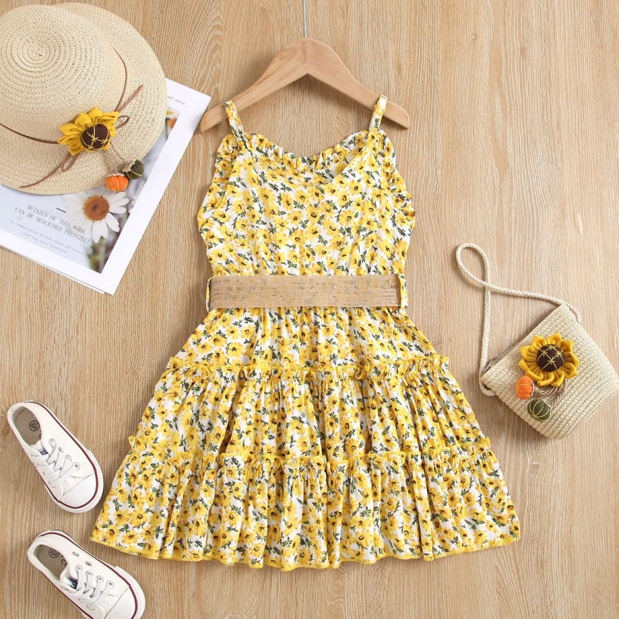 Sunny Days Belted Dress - Dress dress