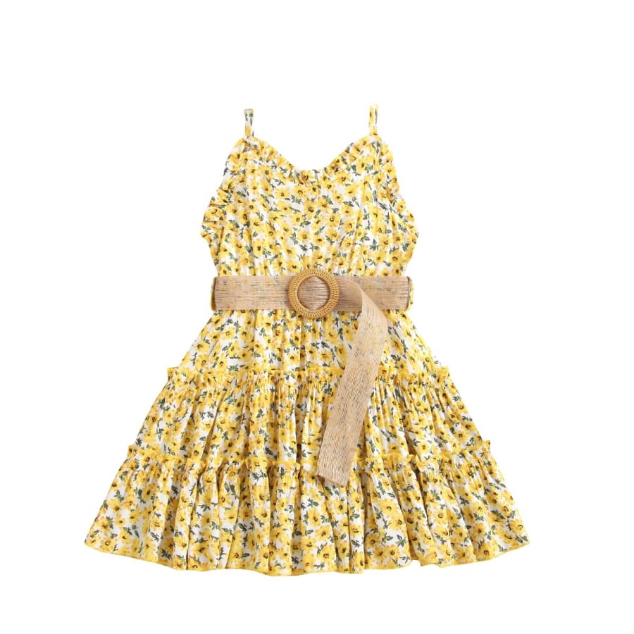 Sunny Days Belted Dress - 5-6 Years - Dress dress