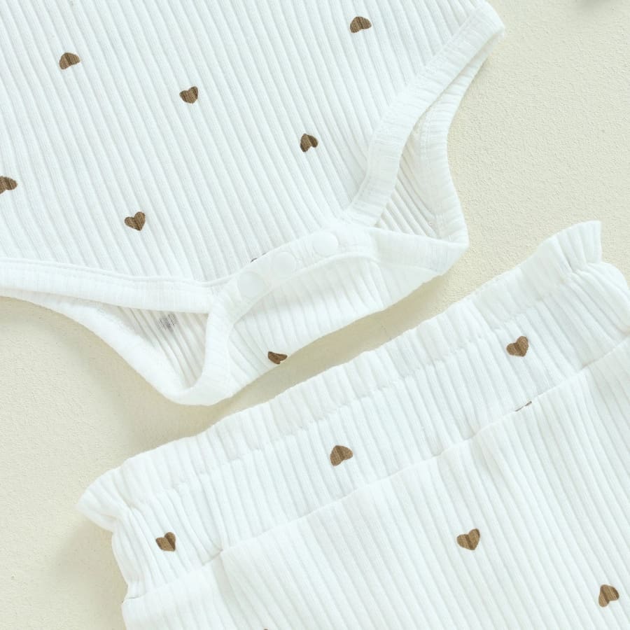 Coco Heart Print Long Sleeve Set + Headband