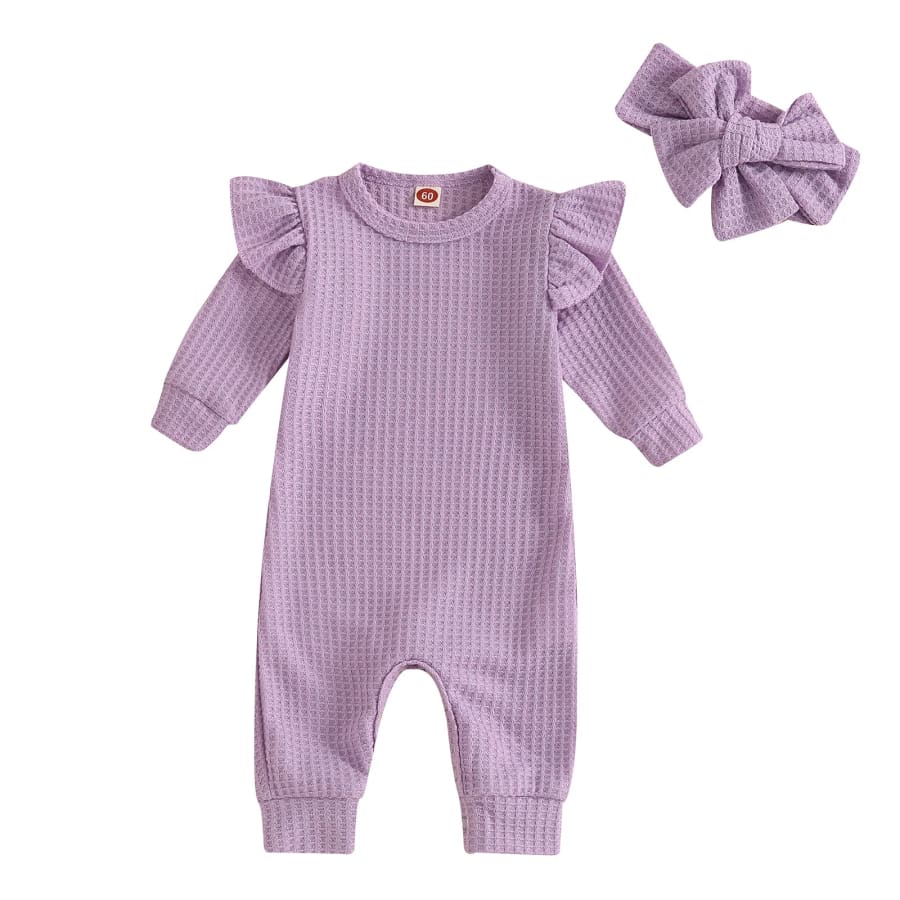 Coco Waffle Jumpsuit - Pink
