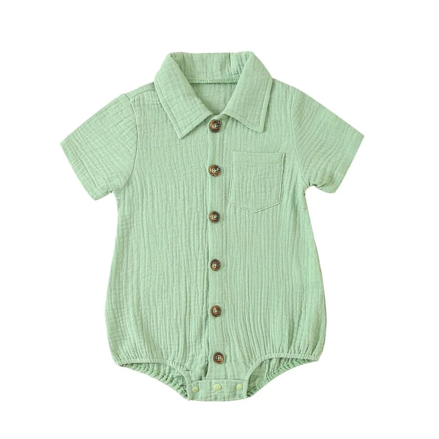 Colby Collared Romper - Natural