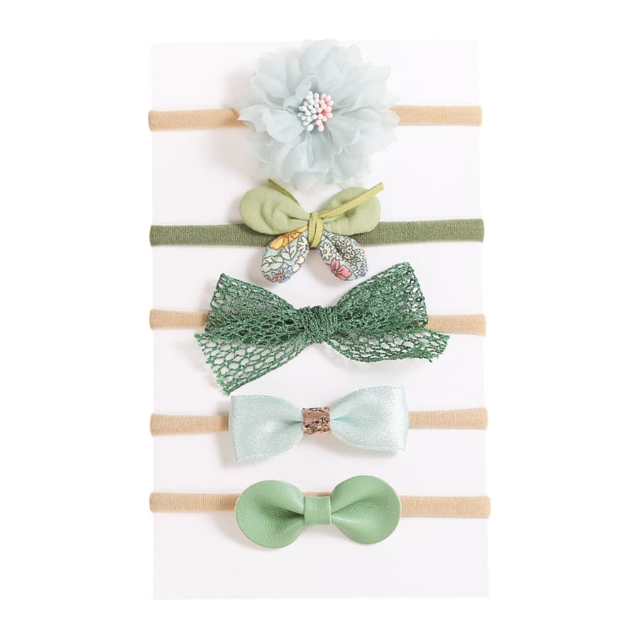 Cordelia 5 Piece Headband Set - Greens