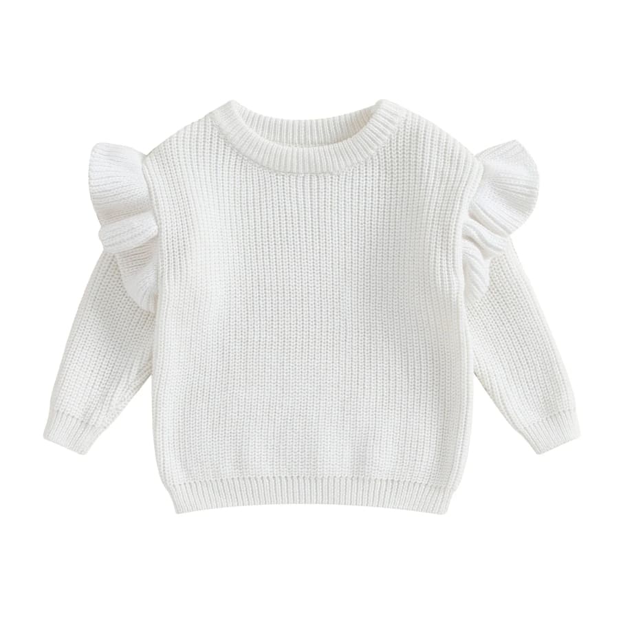Corina Oversize Flutter Knit Sweater - Natural