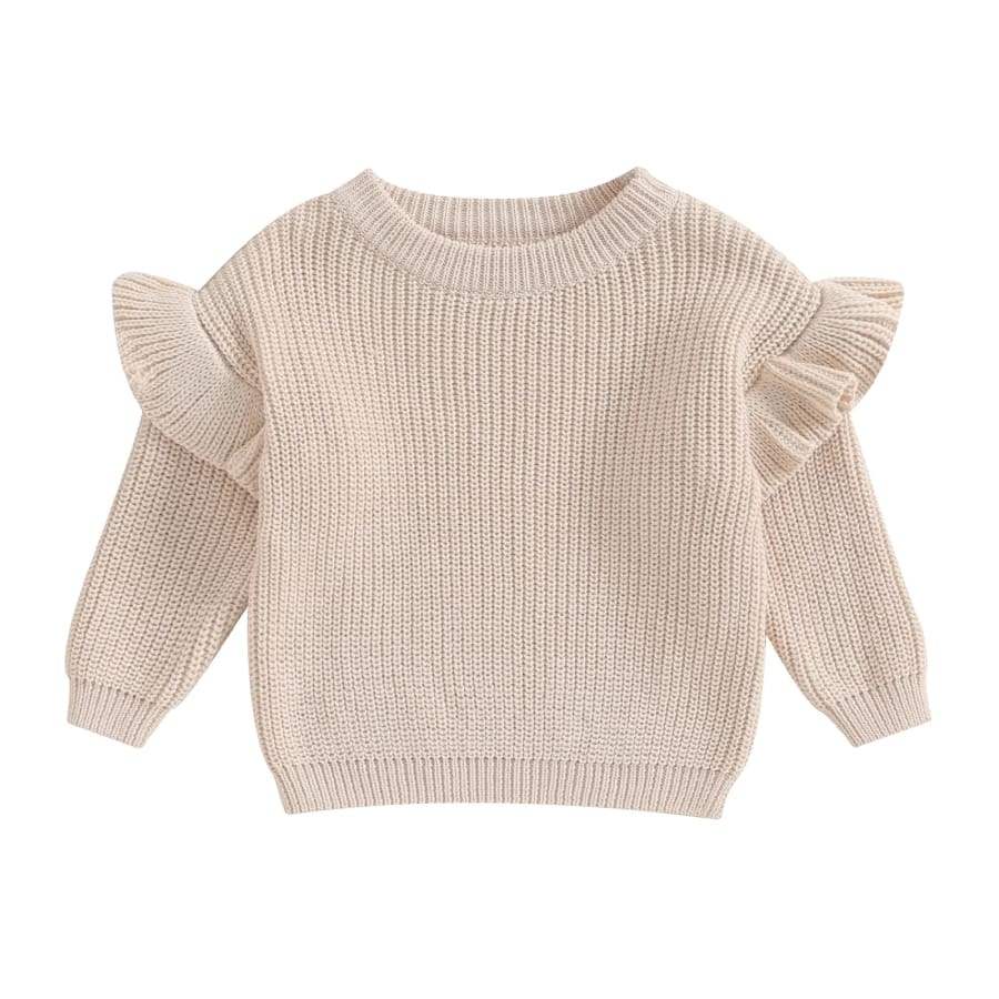 Corina Oversize Flutter Knit Sweater - Snow