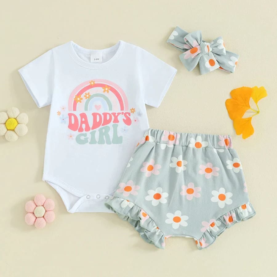 Daddy’s Girl Rainbow Bloomer Set