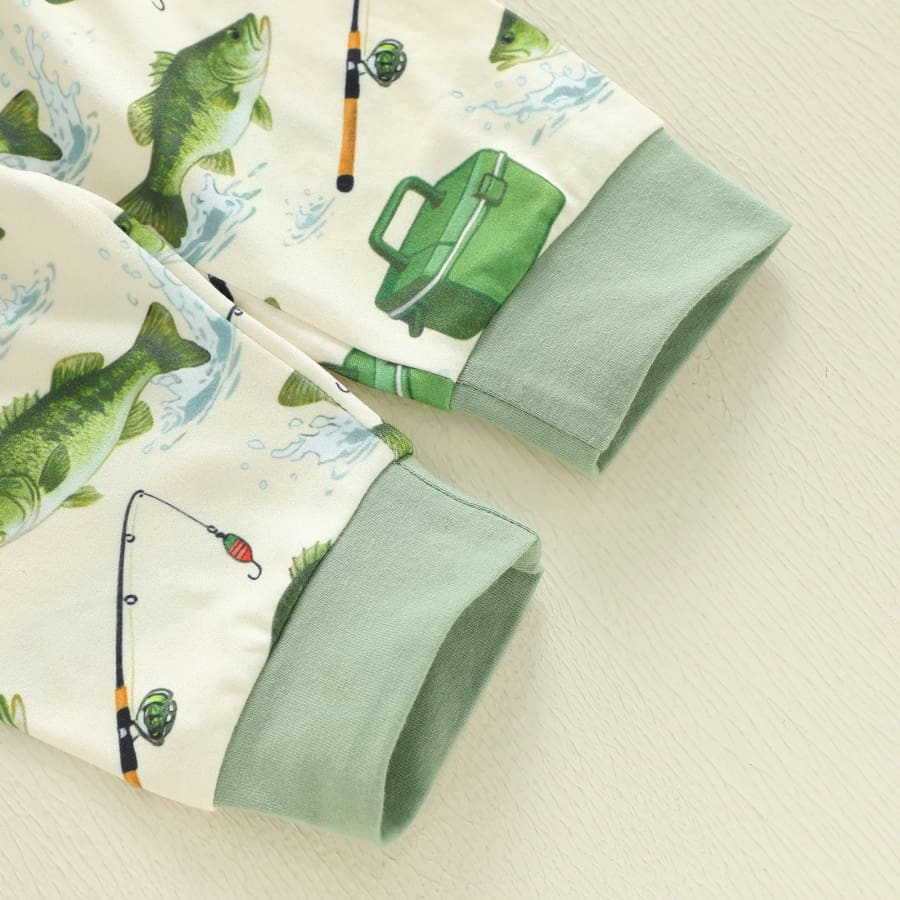 Daddy’s Fishing Buddy Beanie Set - Green