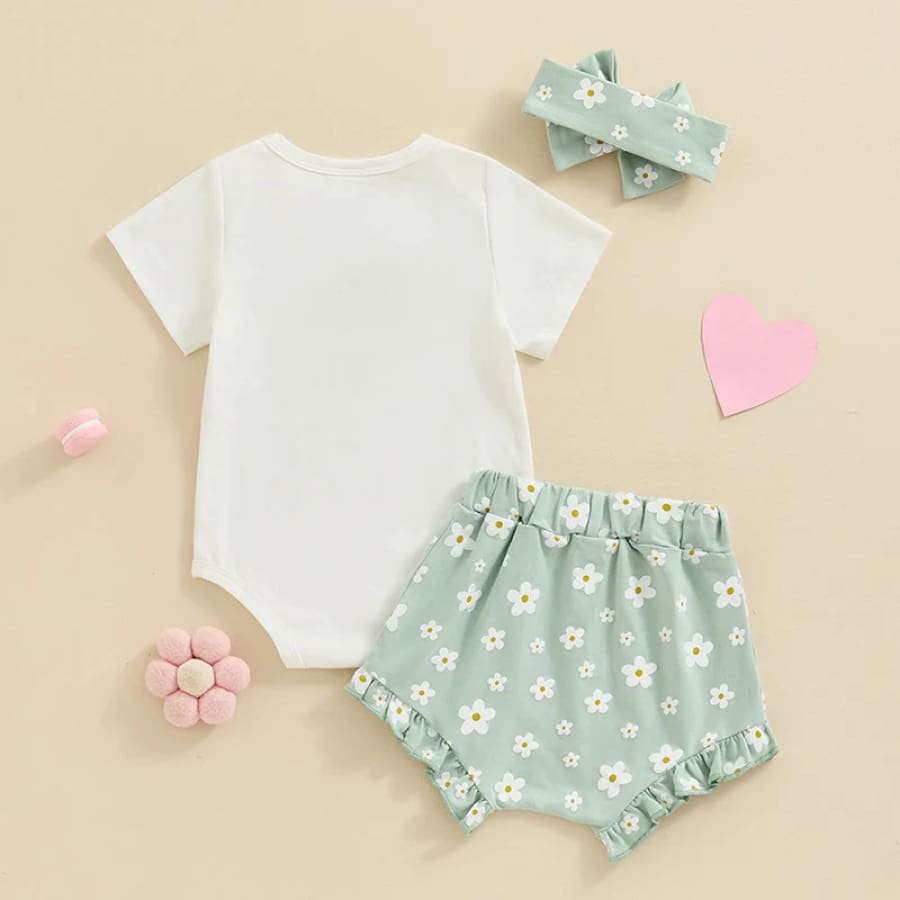 Daddy’s Girl Daisy Bloomer Set - Green