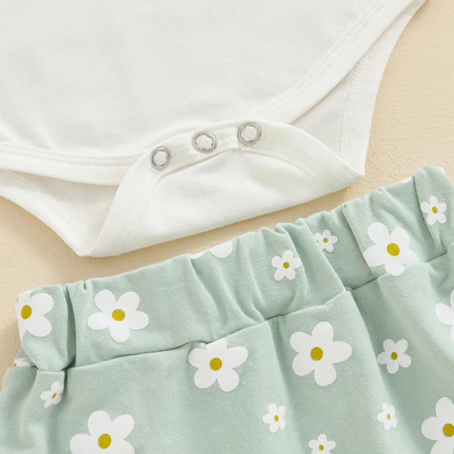 Daddy’s Girl Daisy Bloomer Set - Green