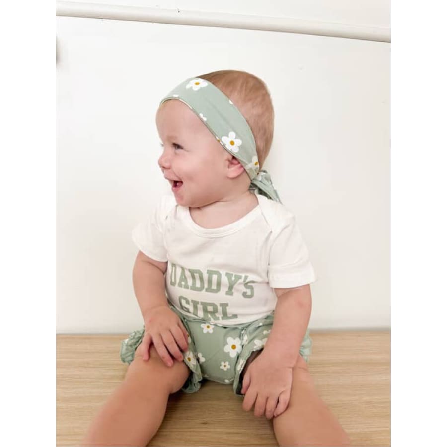 Daddy’s Girl Daisy Bloomer Set - Peach